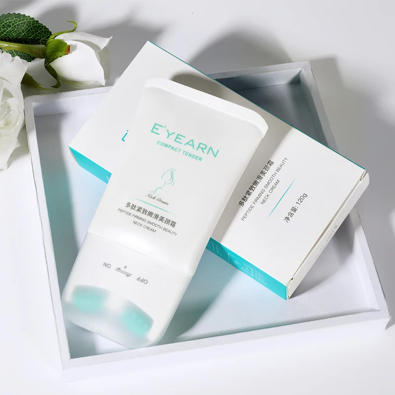 

V shape silicone double roller peptide firming and smoothing neck cream comfortable massage body wrinkles removing cream