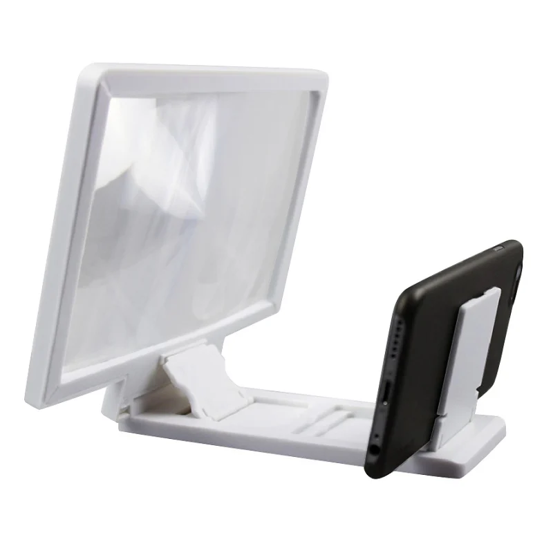 Universal Mobile Phone Screen Magnifier With Bracket Enlarge Folding 3d