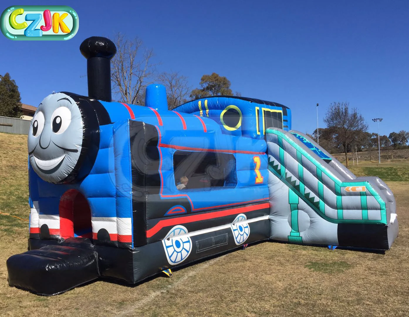 Jungle Train Engine Inflatable Bouncer Inflatable Bouncer Combo Jumping 