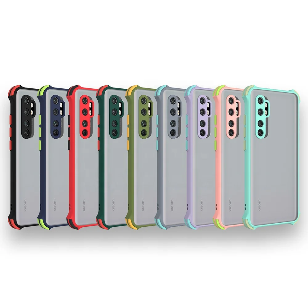 

Camera Protection Shockproof Bumper Phone Case Matte Transparent Back Cover For Xiaomi Mi Poco M3 X3 NFC 10T Pro Note 10 Lite