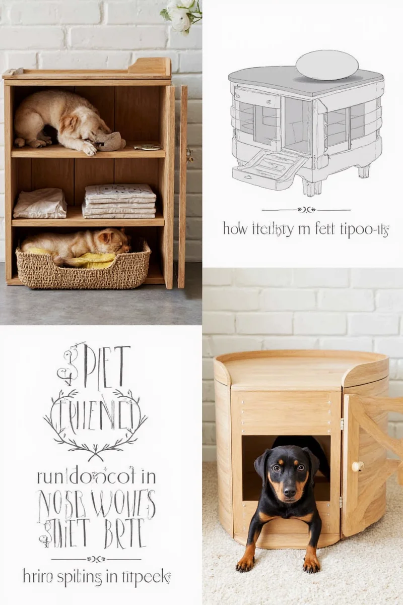 A bedroom featuring a roll-out nest box built into the footboard of a platform bed, offering a seamless blend of pet-friendly design and contemporary décor.