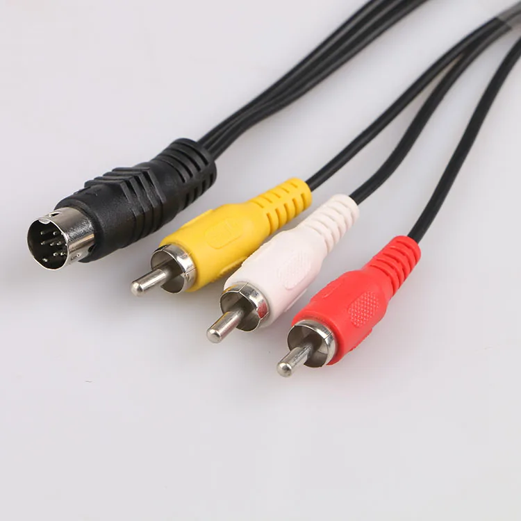 Male To Male S Video Mini Din 9 Pin To 3 Rca Video Cable Buy 9 Pin Mini Din Cable9pin To 2752