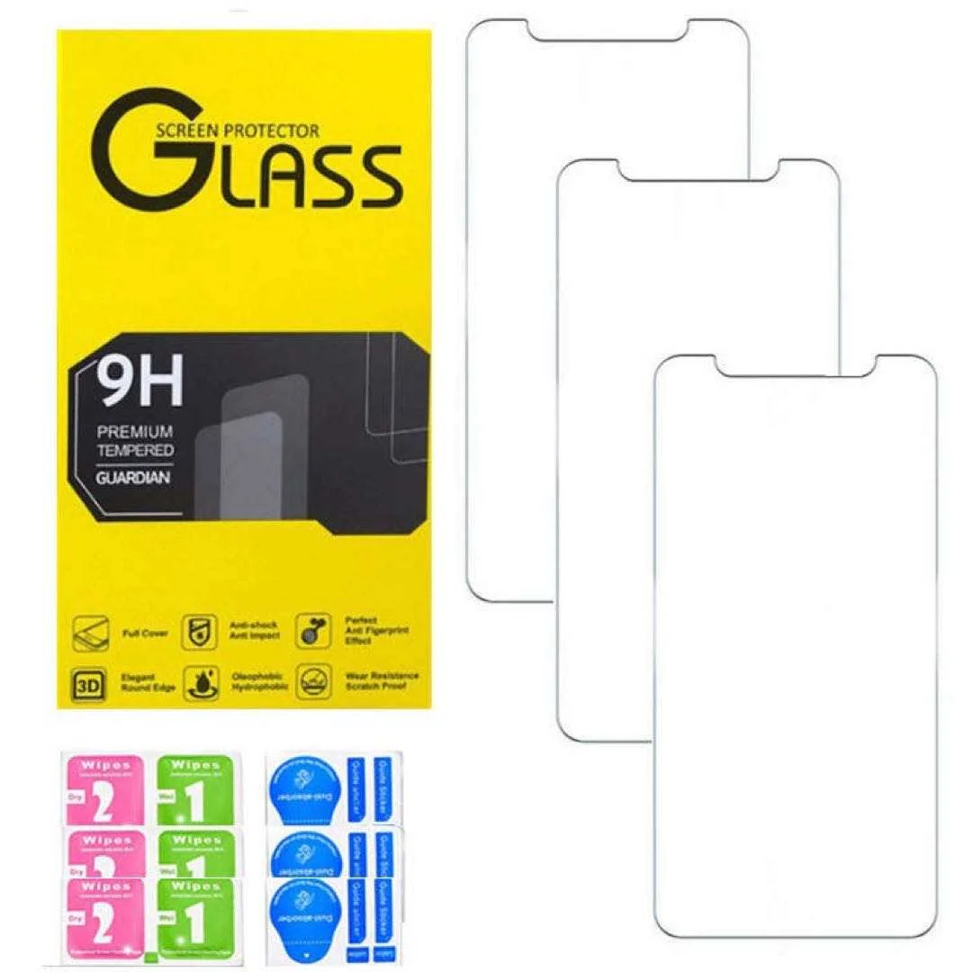 

3 Pack in 1 Screen Protector Tempered Glass Cover Film With Retail Package For iphone 12 11Pro Xs Max X Xr 6 6S 7 8P 3pcs=1sets