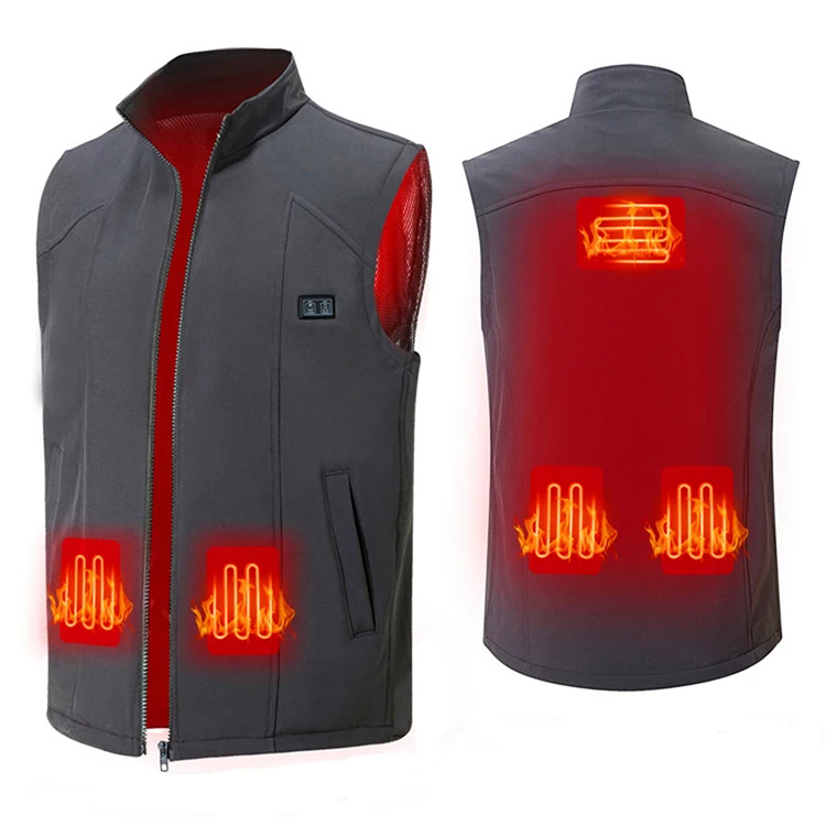 

Anti splashing water easy use electric men heated vest set slim cloth jacket