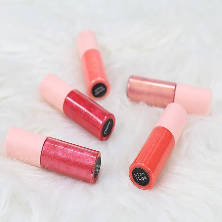 

Custom vegan clear lip gloss container tube vendor plumping lipgloss liquid lipstick base pink lip gloss with wands, Multi-colored lip gloss