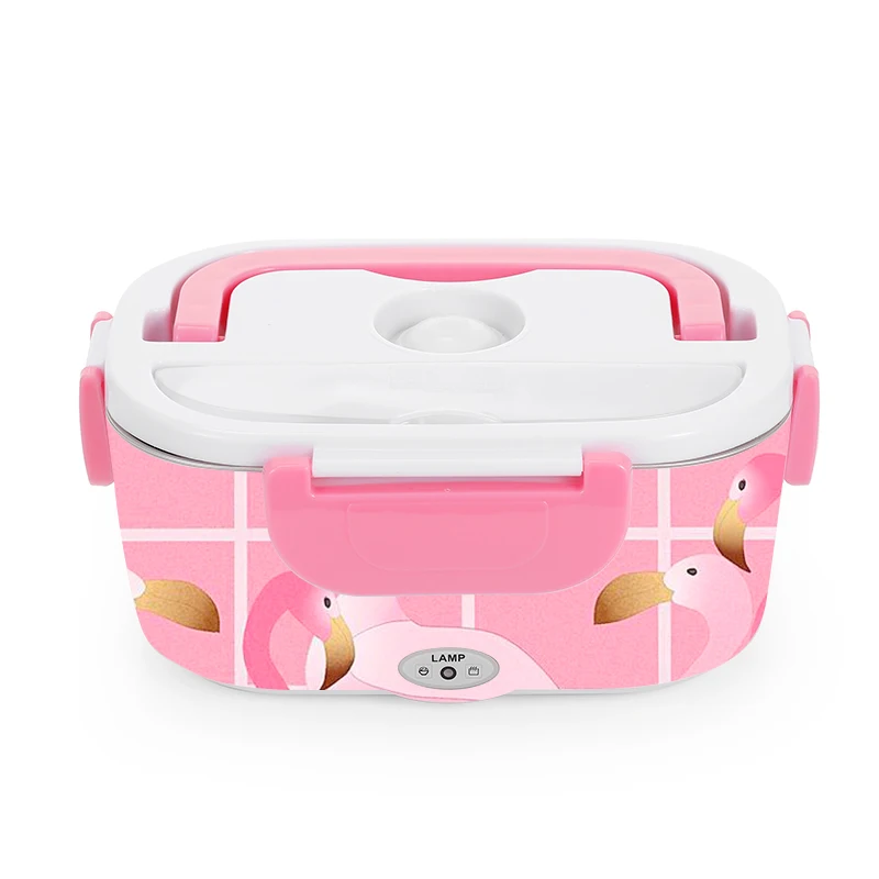 

Food Warmer 12V 110V 40W Stainless Steel Lunch Box Electric Lunch Box 2 in 1 for Car Truck Home and Work, Pink/orange/blue/red/green/gray