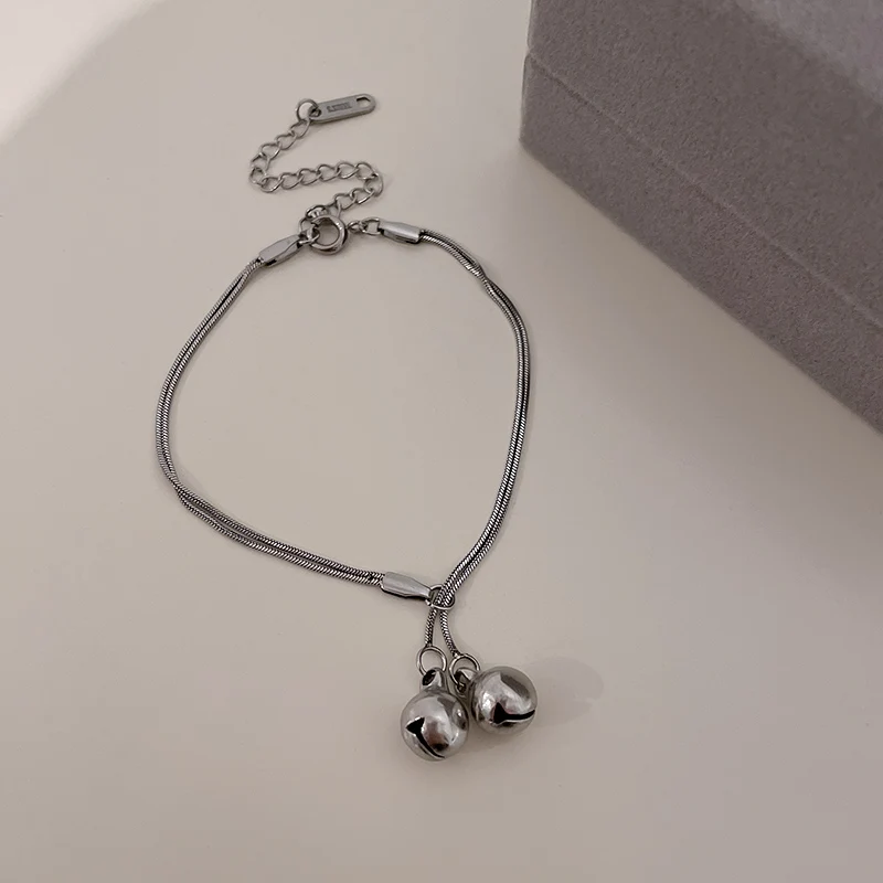 

fashion trendy simple titanium bell bracelet