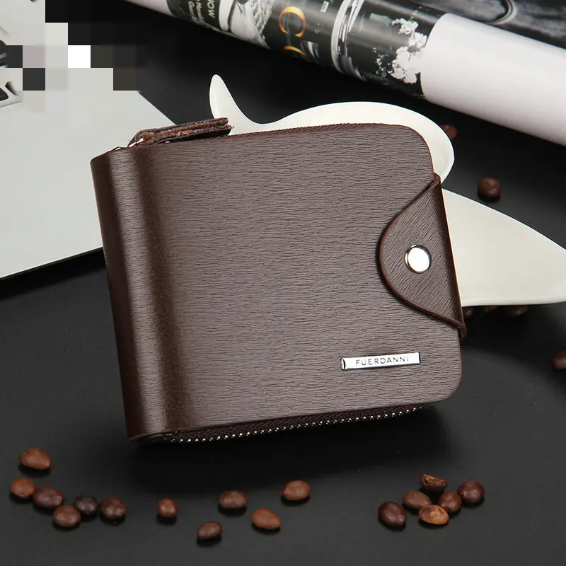 

Casual Buckle Men's Wallet Horizontal Zipper Multi-function Card Bag Coin Purse