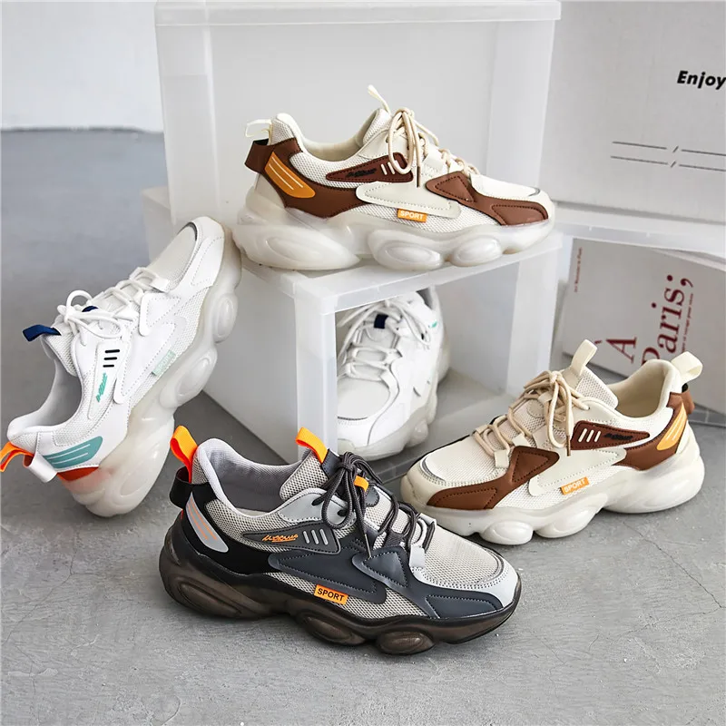 

INS style New fashion sneaker for men mesh breathable laceup casual sport shoes