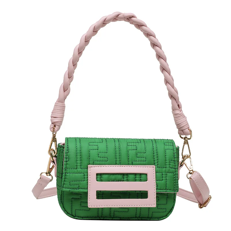 

Fashion trendy Pendant Leather handle mini ladies shoulder bags underarm bag