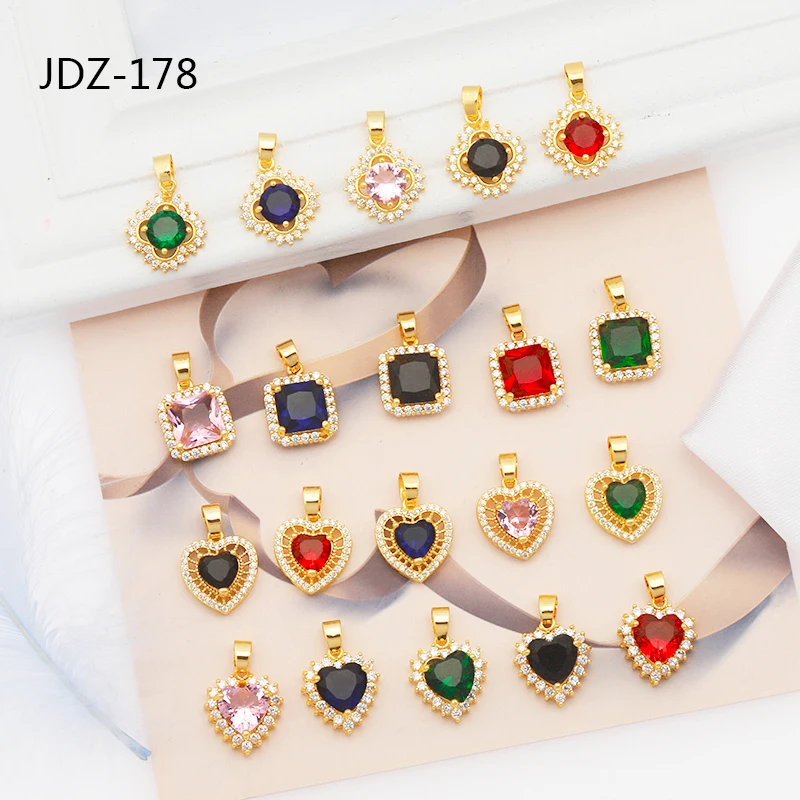 

JXX JDZ-178 High Quality Fashion Gold Plated Shiny Water Drop Zircon Charm Diy, Black