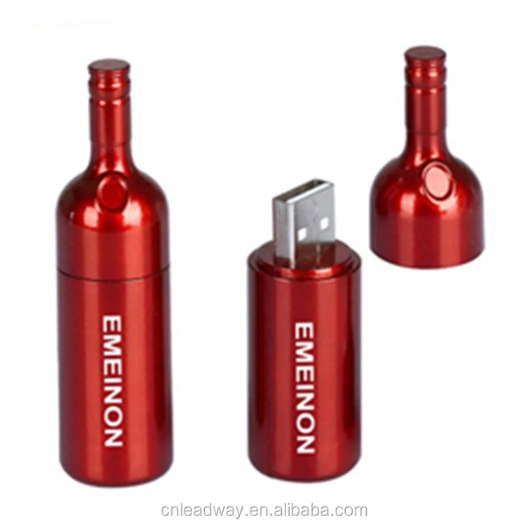 Plastic wine bottle shaped promotional gift Usb 2.0 Flash Drive - ANKUX.COM