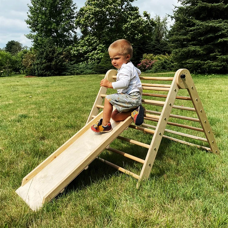 

XIHA Best-selling Indoor Toy Baby Activity Play Gym Custom Pikler Triangle Foldable Climbing Frame Wooden, Natural or colored