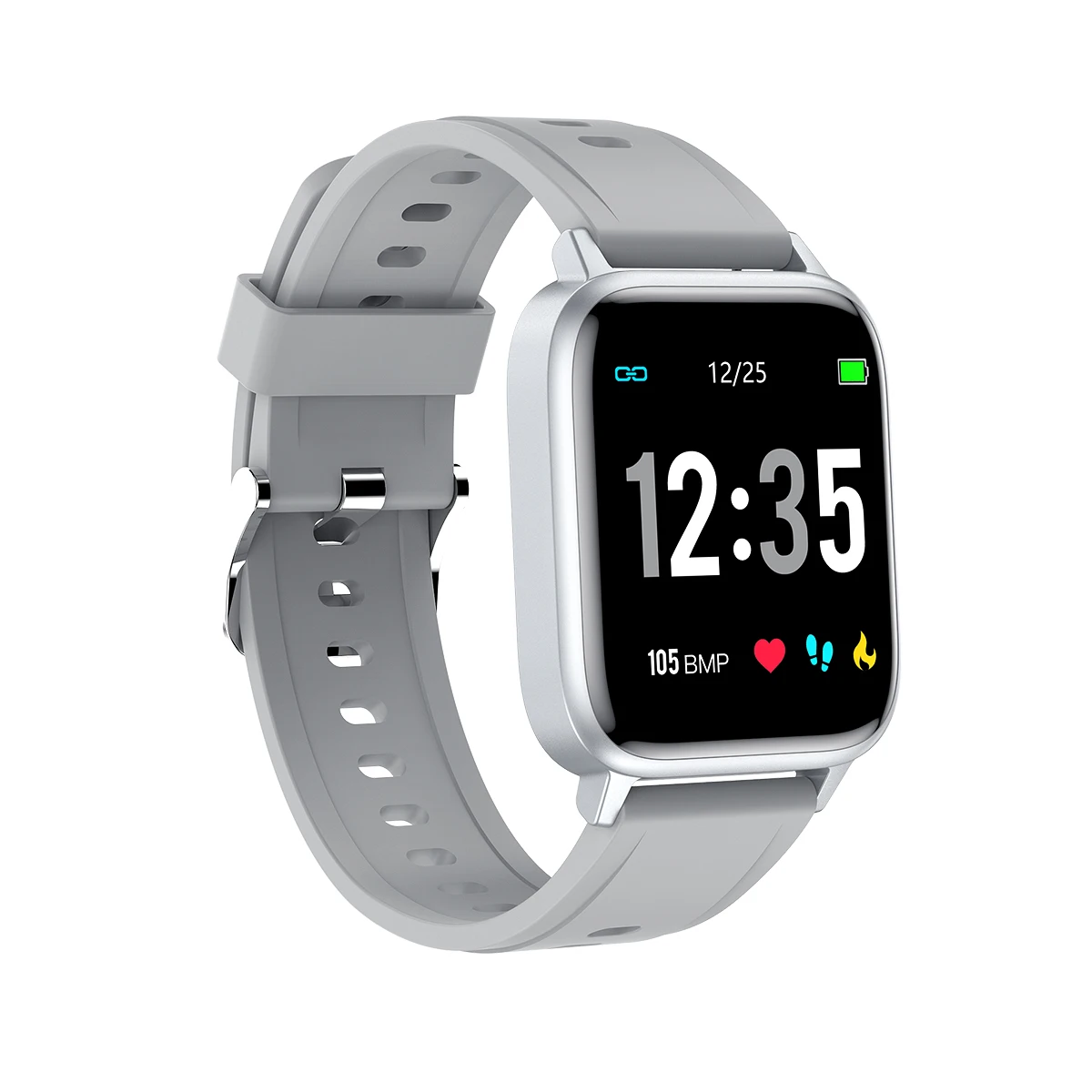 

Fashion silver watch GT8 Speech recogniti Body temperature Sports pedometer smartwatch Battery 180mAh Android Detachable strap