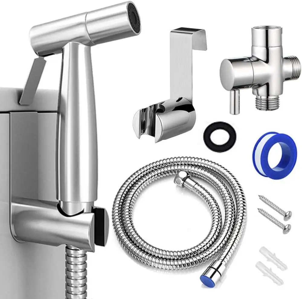 

Stainless Steel 304 High Pressure Bathroom Hand Shattaf Set Toilet Bidet Sprayer