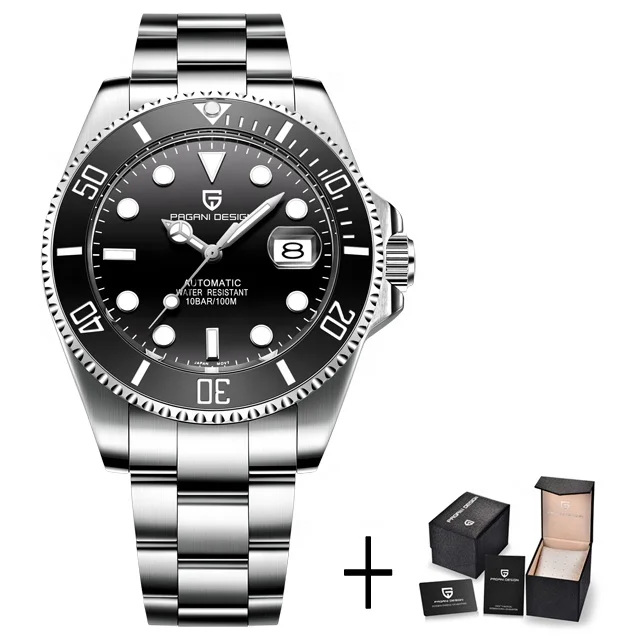 

PAGANI DESIGN Stainless Steel Men's Mechanical Watch Sapphire Glass Automatic Watch Men's Waterproof Ceramic Bezel Watch