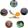 2.5cm * 5Meters 900KG Metal Cargo Lashing Polyester Webbing Straps, Hold Secure Ratchet Tie Down Cam Buckle Winch Strap No Hooks