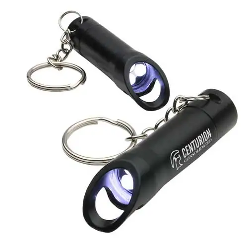 
Promotional LED Torch Bottle Opener Key ring with Aluminum Material 