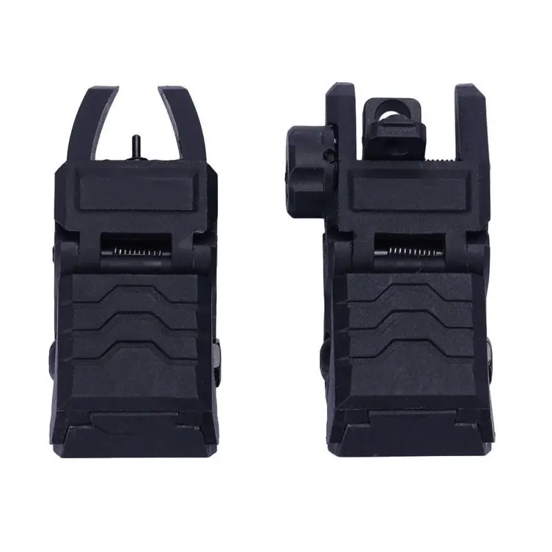 

Tactical Front and Rear Flip Backup Sights weapon sight for ar15, Black