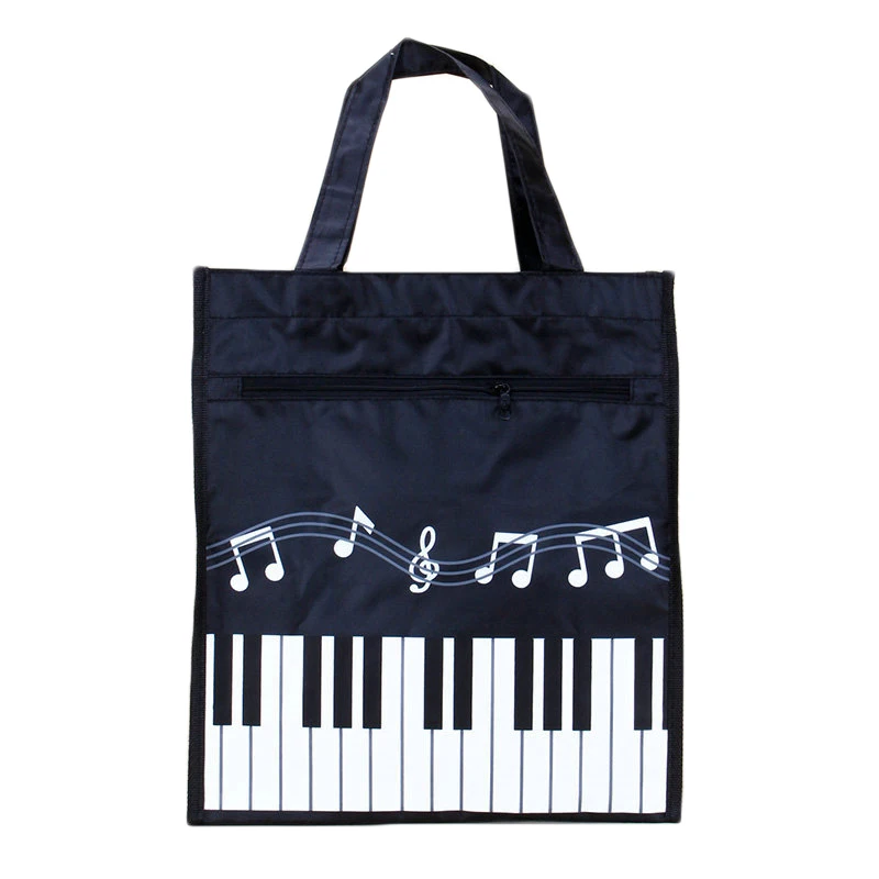 

Silk Screen Printing Large-Capacity Waterproof Oxford Double-Layer Piano Advertising Tote Bag, Black/royal blue/light blue/pink/dark blue