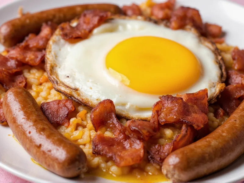 sausage eggs bacon grits