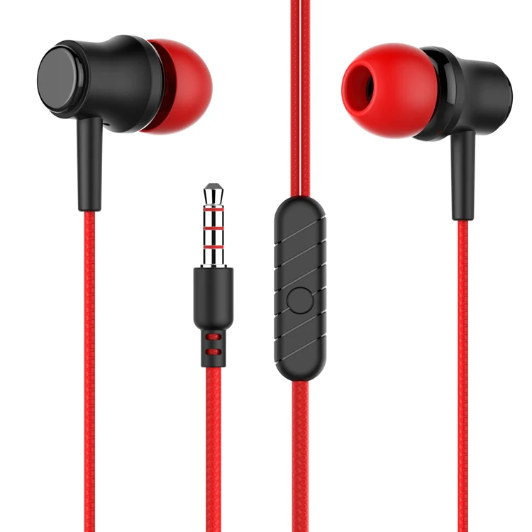 

Noise Cancelling Wired Earphone 3.5mm In-ear Mobile Phone Wired Earphone With Mic