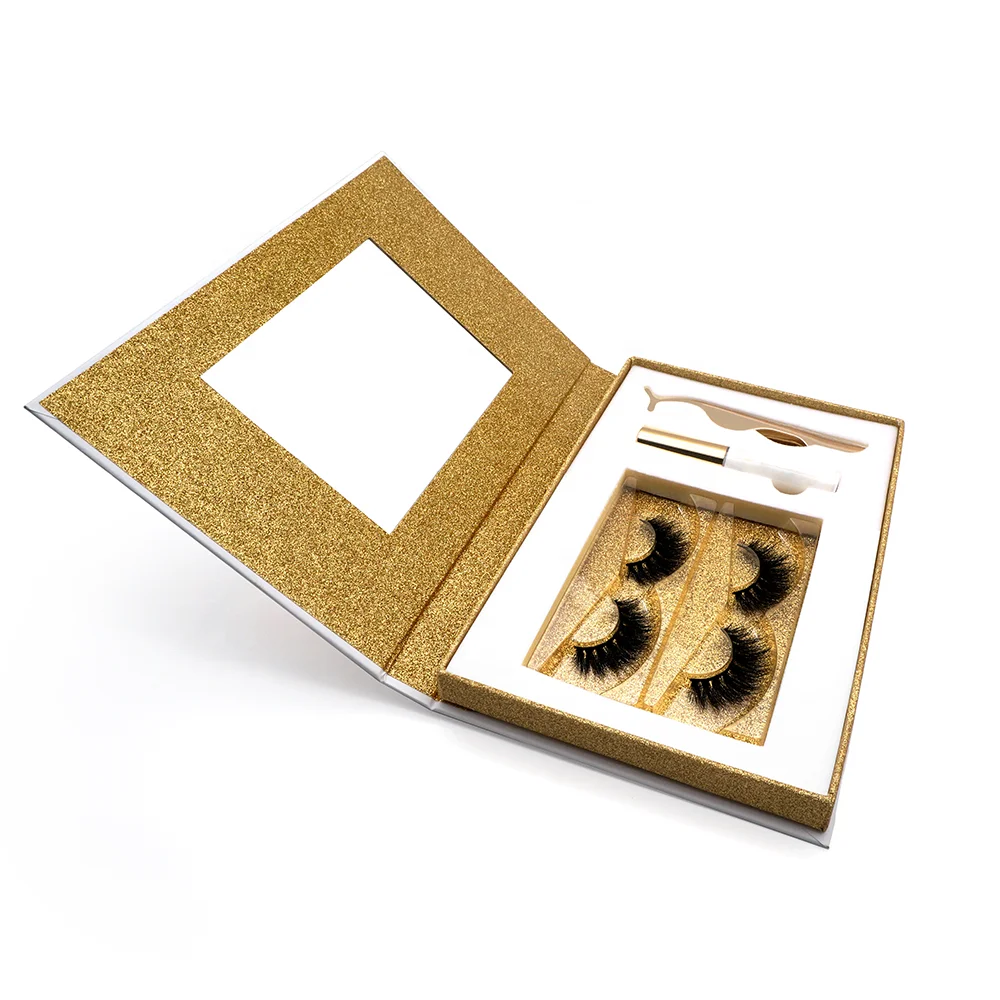 

New Magnetic Eyelash 6 magnes eyelashes eyeliner With Custom Lash Boxes