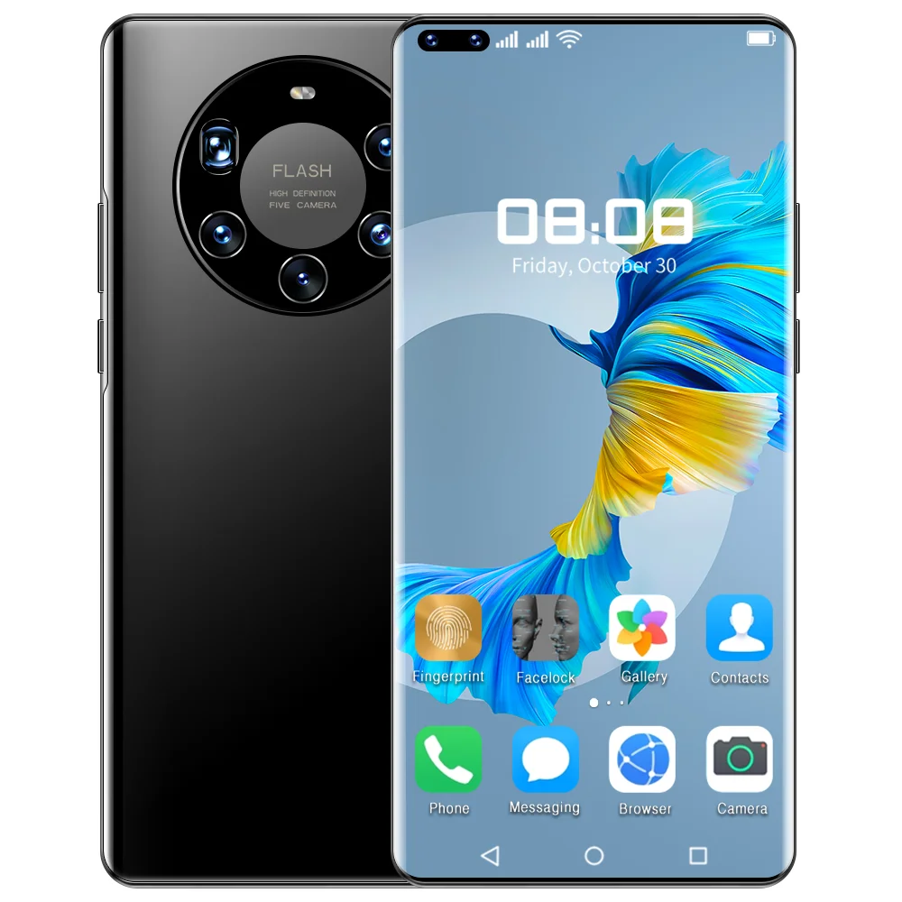 

Top Quality Mate40Pro+ 5G Beauty Camera Smartphone 12GB+512GB Unlocked Refurbished 4G 5G Used Mobile Phone, Black blue white