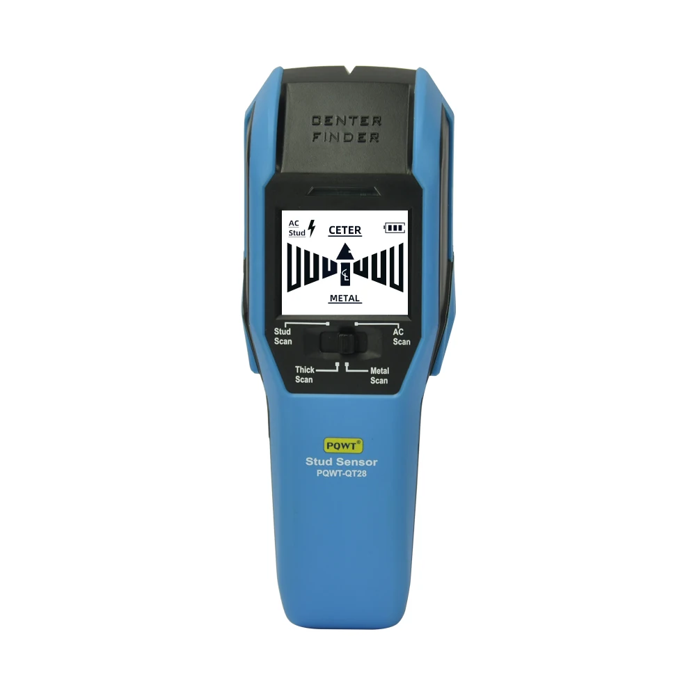 

PQWT-QT28 Metal scanning detection Stud Sensor Live detection Detecting plasterboard Portable Industry and household, Blue