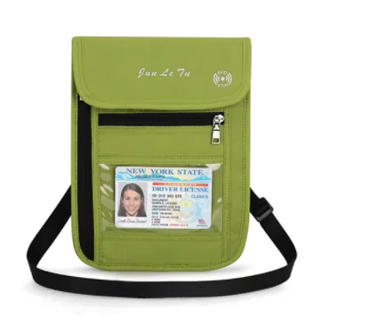 

RFID Blocking Travel Wallet Passport Holder Waterproof Neck Pouch, 7 colors