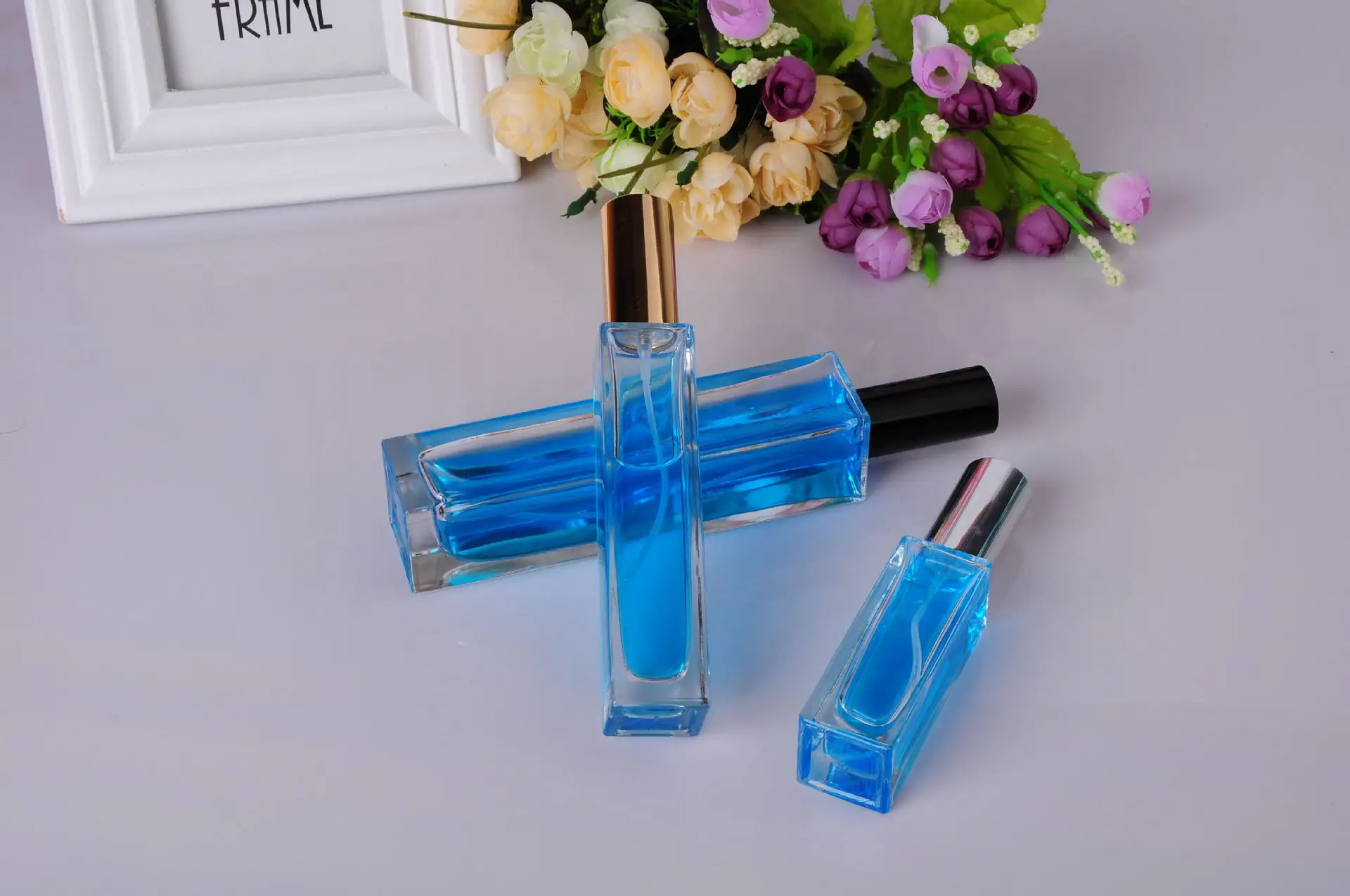 Perfume Bottles Blue/triangle Perfume Bottle/perfume Bottles Designer Perfume Bottles Buy