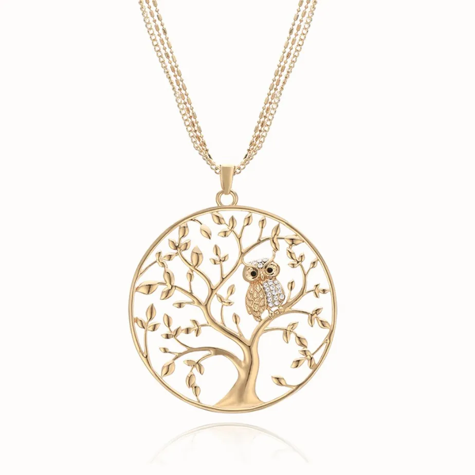

Free Shipping Owl Bird Tree of Life Pendant Necklace, Picture show