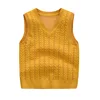Wholesale boutique kids clothing trendy plaid baby knitted Sweater vest