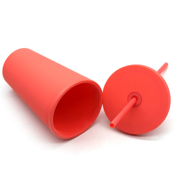 

Wholesale High Capacity  Drink Bottle Plastic Tumbler with Straw, Customized color