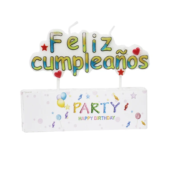 New Customized Metallic Amazing Happy Novelty Birthday Cake Candles