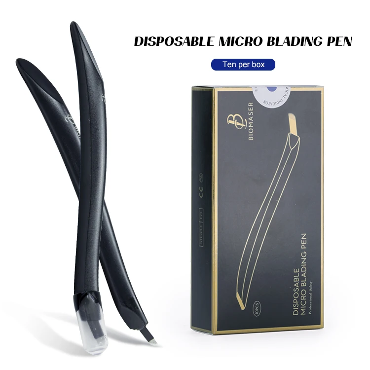 

Disposable Biomaser Microblading Permanent Makeup Pen 7 9 12 14 16 18 Pins Available, Black stock available