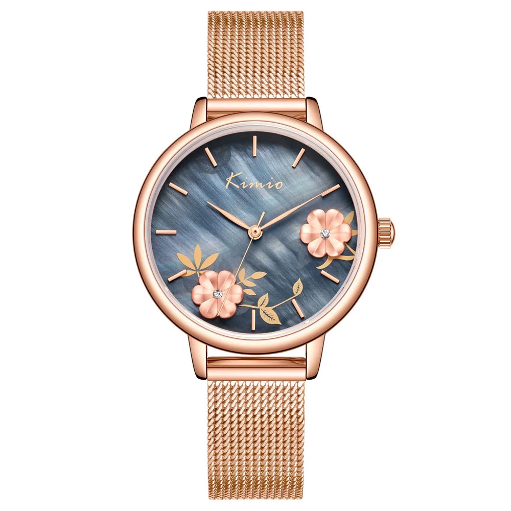 Top 10 Best Seller KIMIO Brand K6381M Women Watches Minimalist Miyota 2035 Movt Quartz Floral Watch