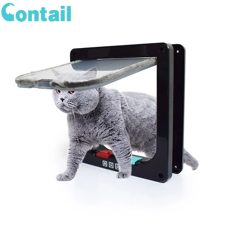 

Wholesale Pet Accessories Small Cat Dog Special Entry Exit Door Hole Intelligent Control Cat Door, White/brown/black