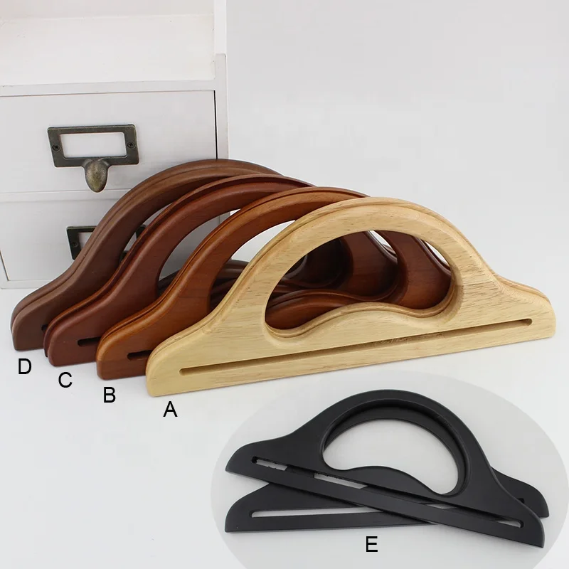 

Nolvo World 4Colors Wooden Handle Handbag Nature Large Wood Handle Wooden Handles For Handbags Ladies Women Hand Bags