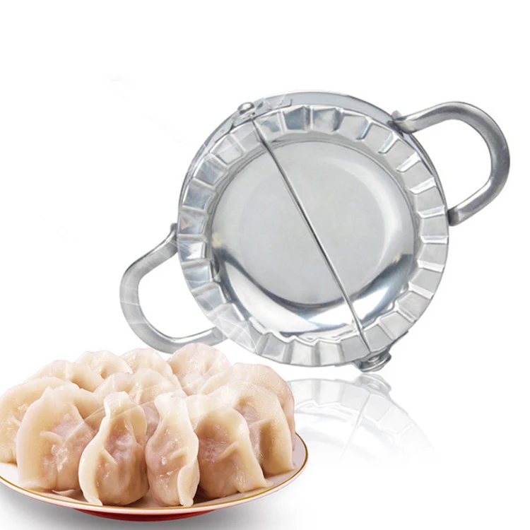 

AA547 Stainless Steel Dumpling Maker Dough Cutter Pie Ravioli Dumpling Mould Kitchen Pastry Tools Labor Saving Jiaozi Tool, Stainless steel color