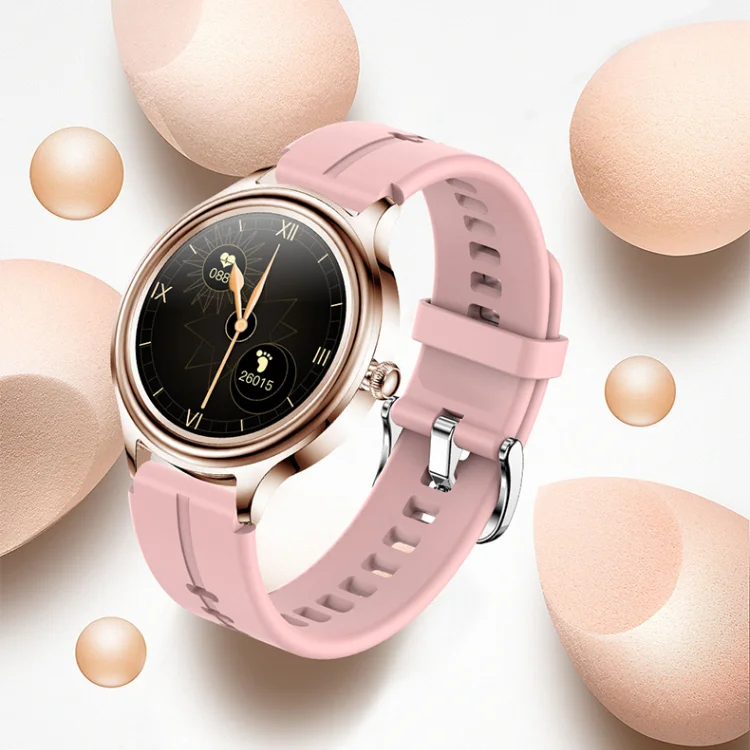 

KarenM newest Exclusive luxury women smartwatch KM05 heart rate blood oxygen carlories fitness lady smart watch PK H8 H8 Pro