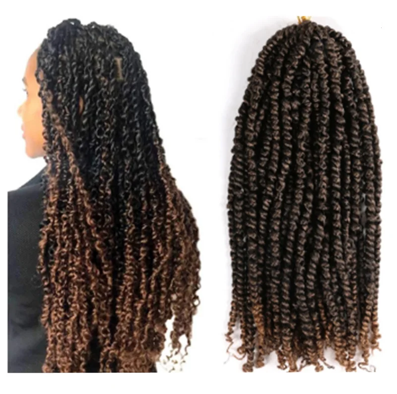 

18Inch 70g/pcs pre twisted spring twist passion twist crochet hair braids synthetic High Temperature Fiber hair extensions