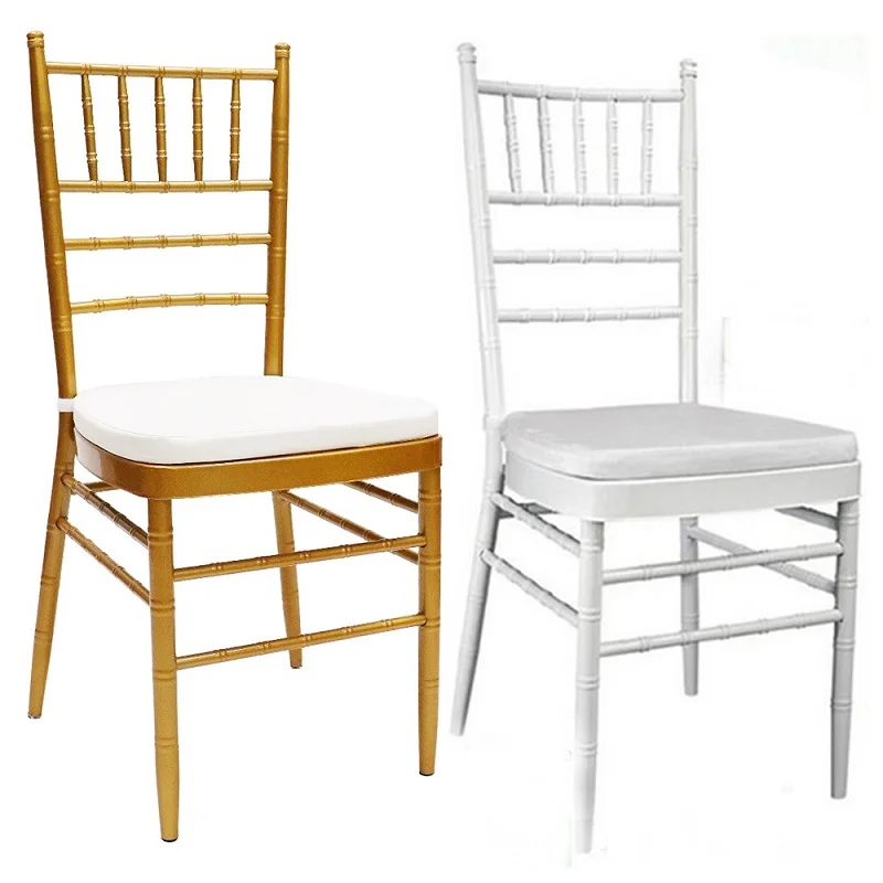 
new metal luxury white tiffany chivalry dining chair for restaurant and weeding 