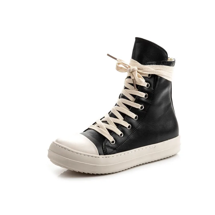 

Dropshipping high top shoes couples thick sole canvas shoes for winter 2021 casual shoes sneaker, Black,beige