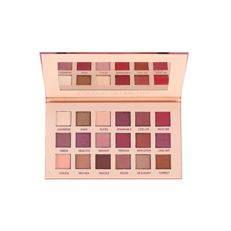 

Rose Gold 18 Color Shadow Dish Earth Pearl Light Eye Shadow Box Beginners Waterproof Not Dizzy
