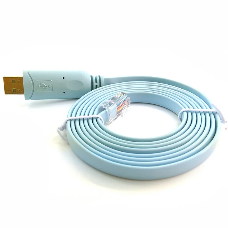 

12 Months Warranty FTDI chip USB to Serial RS232 to RJ45 cable USB Console Cable, Blue/black/transparent/customized