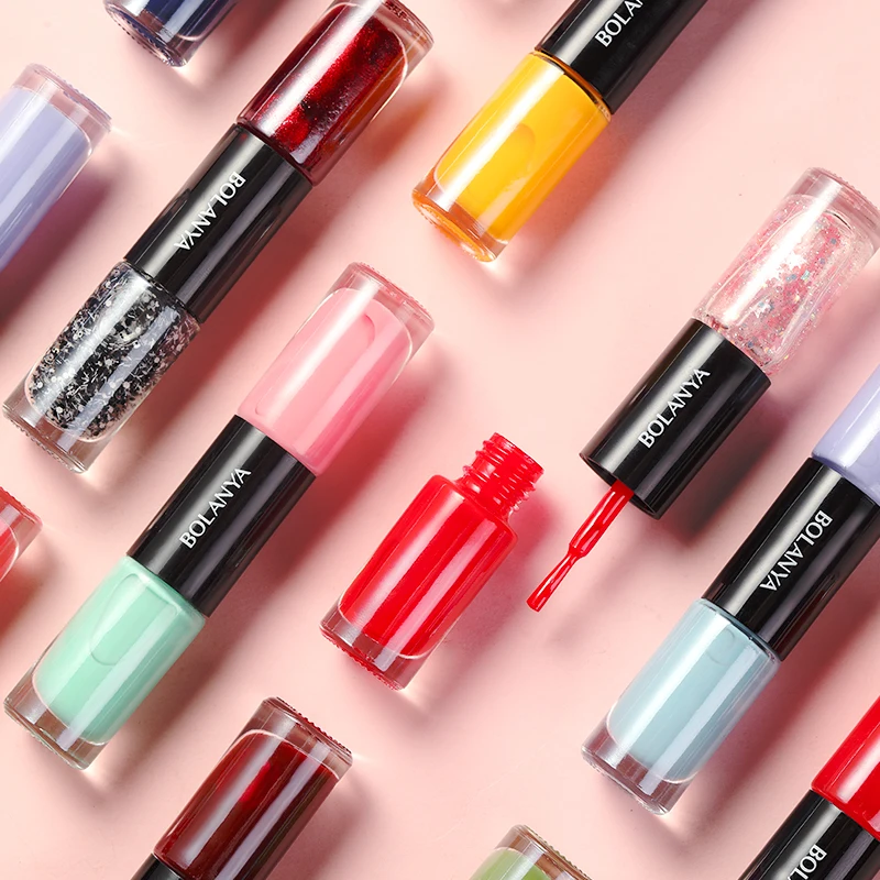 

BOLANYA Unique Double-headed Two-color Nail Polish Suppliers Free Baking Quick-drying Long-lasting Non-peelable Nail Polish, 36 colors available