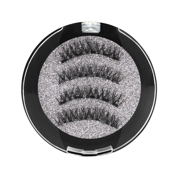 

Natural magnet eyelashes 3D effect, handmade false eyelashes can be reused many times