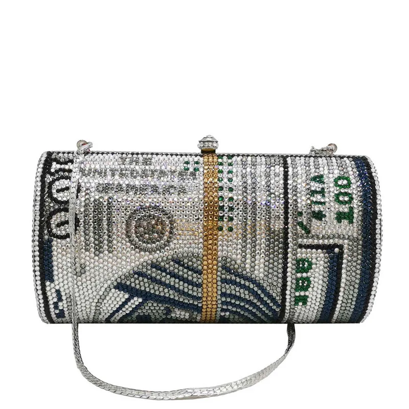 diamond money clutch purse