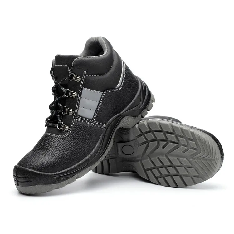 Genuine Leather Mens Safety Shoes Steel Toe S1p S3 Construction Safety Boots Anti Puncture